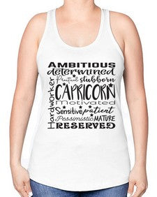 Capricorn 566# - capricorn -Racerback Tank
