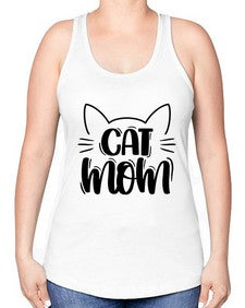 Cat Mom Style 85# - cats -Racerback Tank
