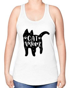 Cat Mom Style 86# - cats -Racerback Tank
