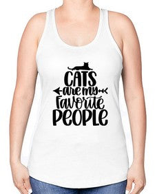 Cats Are My Favorite People Style 90# - cats -Racerback Tank
