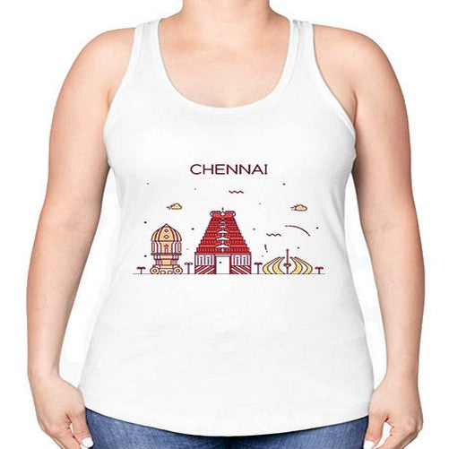 Chennai 566# - cities -Racerback Tank