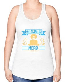 Computer Nerd 10# - computer -Racerback Tank