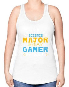 Computer science major by day gamer by night 6# - computer -Racerback Tank