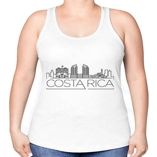 Costa Rica Minimal Skyline 631# - cities -Racerback Tank