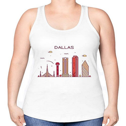 Dallas 646# - cities -Racerback Tank