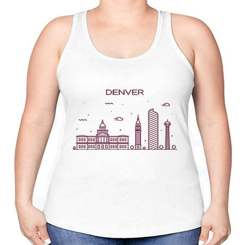 Denver 659# - cities -Racerback Tank