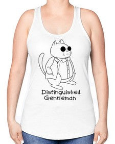 Distinguished Gentleman - cats -Racerback Tank