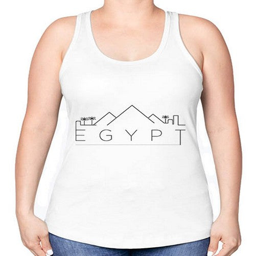 Egypt Minimal Skyline 705# - cities -Racerback Tank