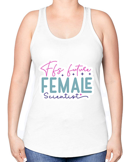Ffs future female scientist 271# - general science -Racerback Tank