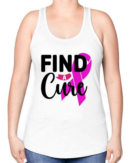 Find a Cure 26# - breast cancer -Racerback Tank