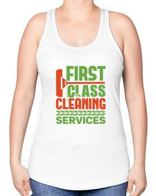 First class cleaning service Style 160# - cleaner -Racerback Tank