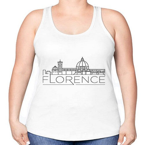 Florence Minimal Skyline 723# - cities -Racerback Tank