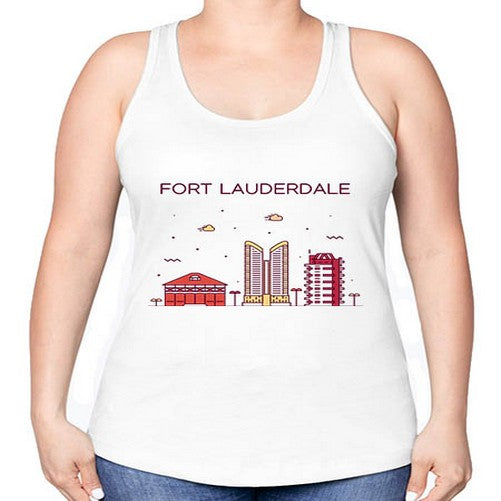 FortLauderdale 737# - cities -Racerback Tank