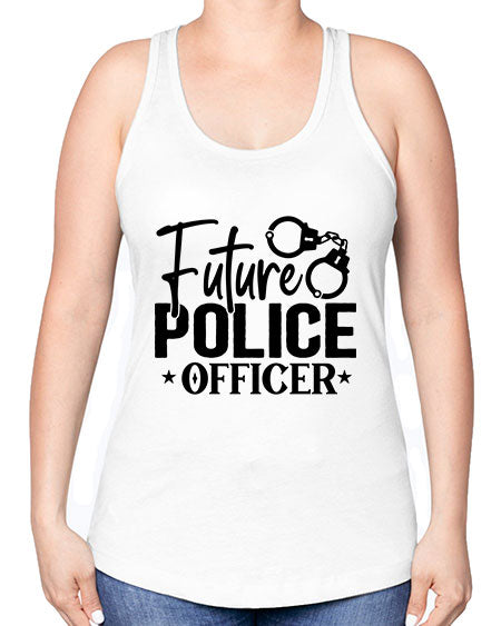 Future Police Officer 315# - kids -Racerback Tank