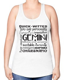 Gmini 567# - gemini -Racerback Tank