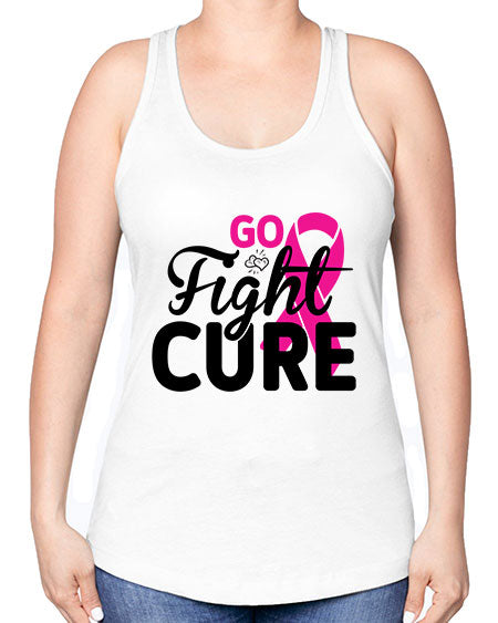 Go Fight Cure 23# - breast cancer -Racerback Tank