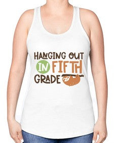 Hanging Out in Fifth 232# - fifth grade -Racerback Tank