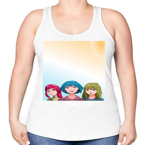 Happy three friend 20# - anime -Racerback Tank