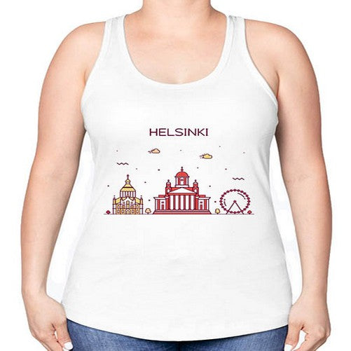 Helsinki 837# - cities -Racerback Tank
