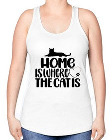 Home Is Where The Cat is Style 93# - cats -Racerback Tank