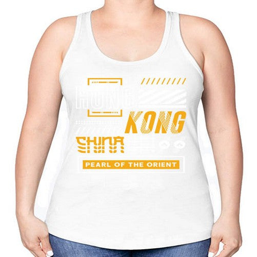 Hong Kong 898# - cities -Racerback Tank
