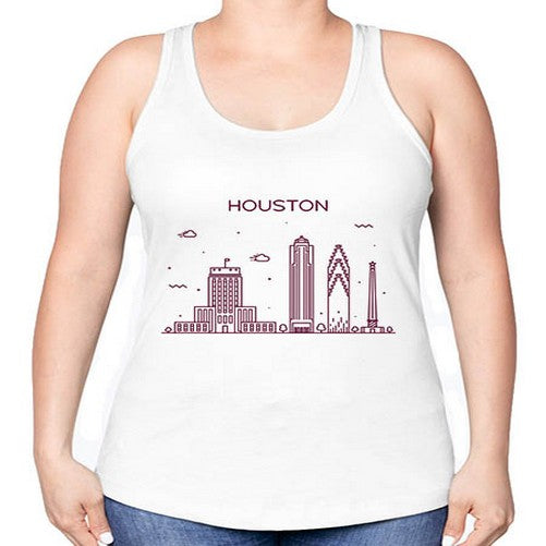 Houston 908# - cities -Racerback Tank