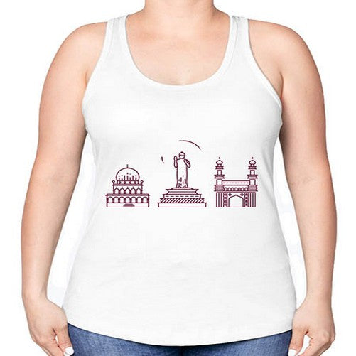 Hyderabad 915# - cities -Racerback Tank