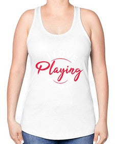 I love playing and alien 19# - ufo -Racerback Tank