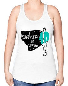 Im A Superhero In Scrubs Style Style 972# - nurse -Racerback Tank