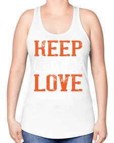 KEEP KALM AND LOVE HORSES Style 30# - horse -Racerback Tank