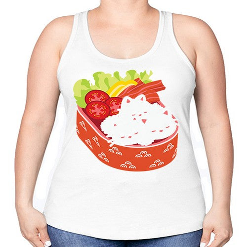 Kawaii Cat Boxed Lunch Anime Anime 266# - anime -Racerback Tank