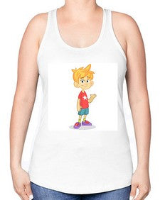 Kid 148# - cartoon general -Racerback Tank