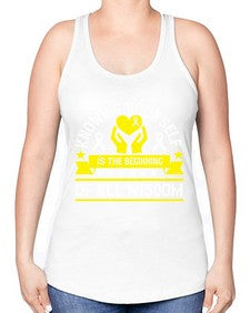 Knowing yourself is the beginning of all wisdom Style 38# - Self awareness -Racerback Tank