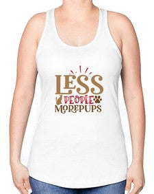Less People More Pups Style 18# - cats -Racerback Tank