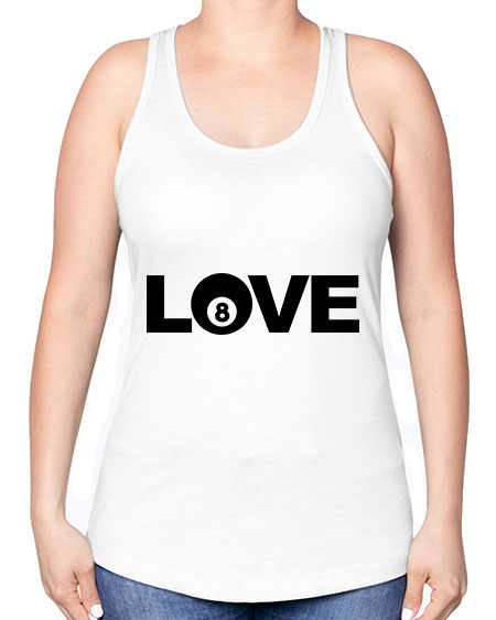 Love 740# - billards -Racerback Tank