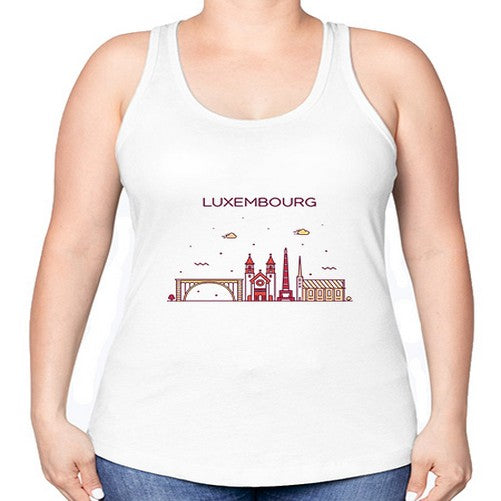 Luxembourg 1191# - cities -Racerback Tank