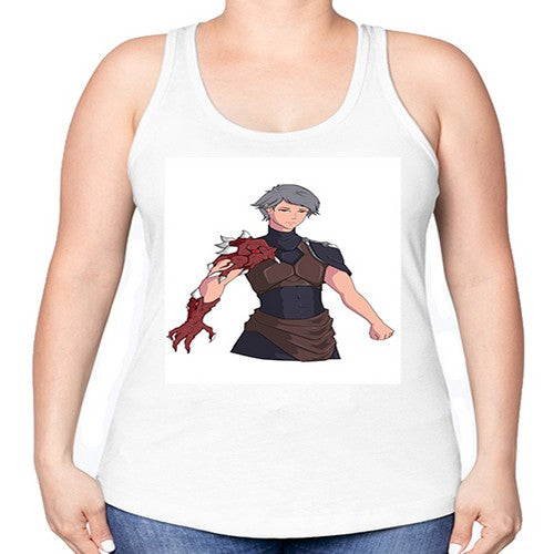 Man has parasite on hand 14# - anime -Racerback Tank