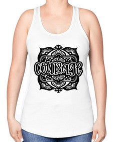 Mandala Courage 759# - mandala -Racerback Tank
