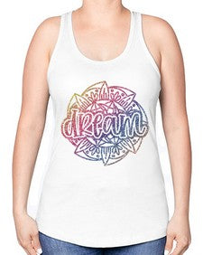Mandala Dream Rainbow Glitter 760# - mandala -Racerback Tank