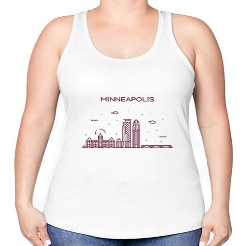 Minneapolis 1305# - cities -Racerback Tank