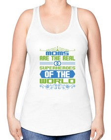 Moms are the 171# - cartoon super hero -Racerback Tank