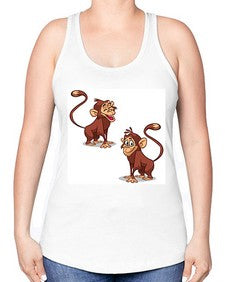 Monkey 175# - cartoon general -Racerback Tank
