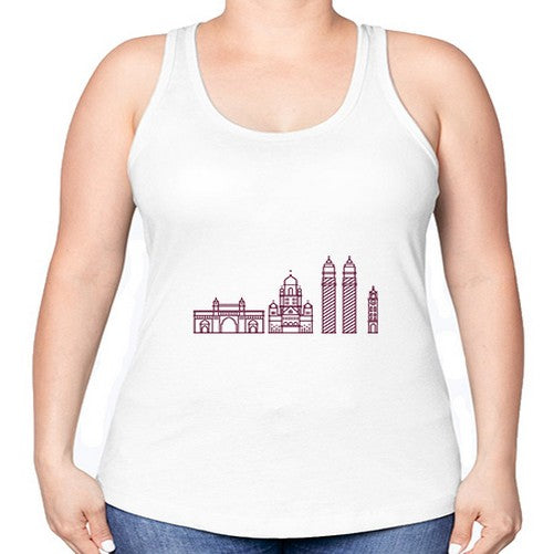 Mumbai 1382# - cities -Racerback Tank