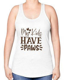 My Kids Have Paws Style 21# - cats -Racerback Tank