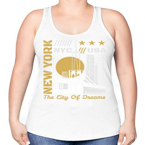 New York 1475# - cities -Racerback Tank