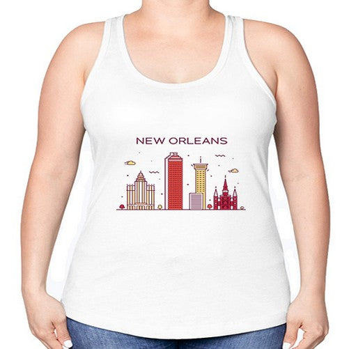 NewOrleans 1480# - cities -Racerback Tank