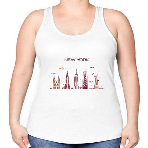 NewYork 1483# - cities -Racerback Tank