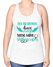 Not All Angels Have Style Style 1134# - nurse -Racerback Tank
