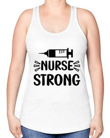 Nurse strong 1194# - nurse -Racerback Tank
