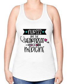 Nurses Are The Heartbeat Of Medicine Style Style 1231# - nurse -Racerback Tank